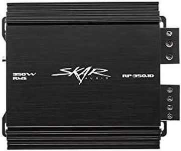 Skar Audio RP-350.1D Monoblock Class D MOSFET Amplifier with Remote Subwoofer Level Control, 350W
