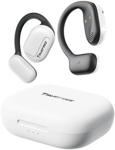 Truefree Open Ear Bluetooth 5.3 Headphones, Wireless Earbuds with Earhooks, ENC Noise-Cancellation, Immersive Stereo Sound by 16.2mm Driver,4 Mics Clear Calls, 45H Playtime, APP Control(White