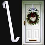 Yiduohua Christmas Wreath Hanger,Wreath Hanger for Front Door,30 cm(11.8 Inches Length) Metal Wreath Hanger, Door Wreath Hook for Christmas Home Office Wall Wedding Wreaths or Decorations (White)