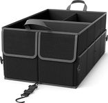 EPAuto Car Trunk Organiser Cargo Storage, 3-Compartment, Black