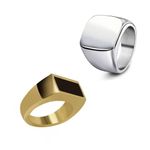 BELLINA Fashion Jewellery Titanium Trendy Finger Ring Set For Boys And Men | Casual Rings For Men And Boys | Gift For Boyfriend (Pack Of 2)