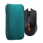 kwmobile Neoprene Case Compatible with Universal Gaming Mouse - Case for Mouse Soft Pouch Carry Bag - Petrol