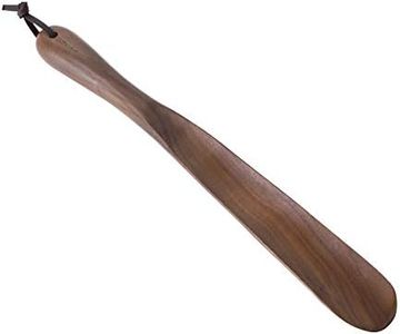 (Brown) - Musowood Long-Handled Wooden Shoe Horn (38cm) Walnut Wood Shoehorn for for Men, Women, Kids, Seniors, Pregnancy (Walnut)