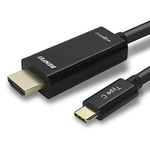 USB C to HDMI Cable, Benfei USB Type-C to HDMI 3 Feet Cable [Thunderbolt 3 Compatible] for MacBook Pro 2019/2018/2017, MacBook Air/iPad Pro 2018, Samsung Galaxy S10/S9, Surface Book 2 and More - Black