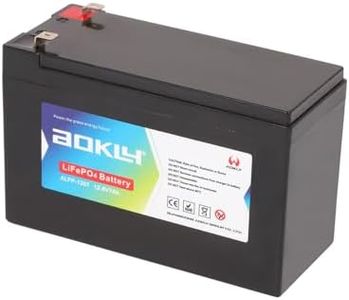 A AOKLY 12V 7Ah LiFePO4 Battery For UPS, Deep Cycle Lithium Iron 12 Volt Kids Ride On Car Battery