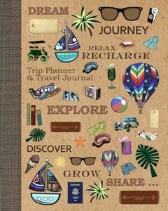 Trip Planner and Travel Journal: Vacation Planner and Diary for 4 Holidays in a large softback notebook (from our Trip Art range)