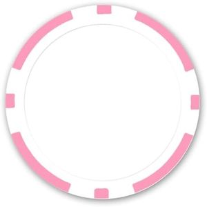 DA VINCI 100 11.5 Gram Blank 8 Stripe Poker Chips for Use with Custom Labels, Make Your Own Personalized Poker Set (Pink)