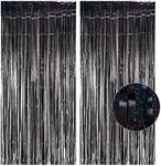 Black Tinsel Curtain Party Backdrop