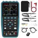 HANMATEK 3 in 1 Handheld Oscilloscope Multimeter with 2 Channels HO52S 3.5"TFT Oscilloscop, 50Mhz Waveform Generator Multimeter Backlit Screen, Auto-Calibration Function, Memory Function, Multi Tester