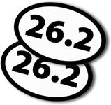 26.2 Marathon Sticker Oval, Running Stickers, 5.5x3.5 Inches, Black, 2 Pack, Sticker for Car, Window, Bumper Stickers, 26.2 Marathon Gifts, Car Decals, Show Runner Pride in Style, Made in USA