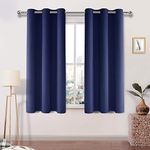 DWCN Blackout Curtains Bedroom Curtains Eyelet Navy Curtains for Living Room Curtains & Draps Thermal Curtains 46 x 54 Inch 2 Panels