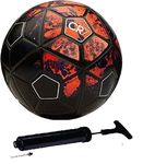 XCELERATE SPORTS Hands Stitched Football Size 5 with Pump (CR7 (Orange))