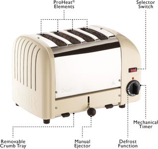 Dualit Classic 4-Slice Toaster – Cream