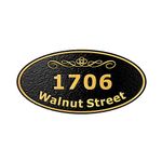 Custom Metal Address Plaque Personalized Cast with Arch top (Large Option). Display Your Address and Street Name.Custom House Number Sign Wall Mounted Sign Plaque (Ellipse)