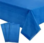 Juvale 3 Pack Plastic Royal Blue Tablecloth for Parties, Rectangular Table Decorations, 54 x 108 Inches, Disposable Table Cover for Birthday, Graduation Party Supplies