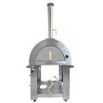 CROWN Professional Wood and Gas Pizza Oven - Stainless Steel 35000 BTU Outdoor Pizza Oven with Dual Fuel Capability - Accessories Included - Perfect for Backyard & Patio Pizza Parties | APOG03