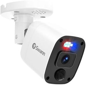 Swann Security Camera - Enforcer 4K Ultra HD Add-On Bullet Camera, Advanced Night Vision, Motion Detection, Weatherproof, Compatible with Swann DVR Systems, Ideal for Home & Business Surveillance