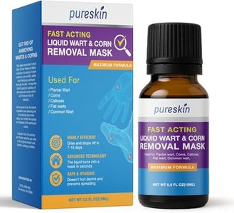 PURESKIN Plantar Wart Corn Remover for Feet: 17% Salicylic Acid Wart Corn Removal Treatment for Corn, Plantar Wart, Common Wart & Flat Wart on Toes, Fingers, feet and Hand - 0.5 Fl Oz (Pack of 1)