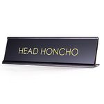 Head Honcho - Black Desk Name Plate for Boss