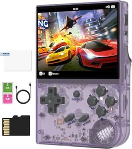 Whatsko RG35XX Handheld Game Console, Supports Over 5000 Games, Compatible with Linux Systems, Various Emulators, Portable 3.5 Inch IPS Retro Game Console, 64 GB