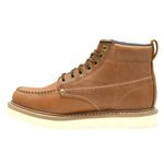 King Rocks Men's Moc Toe Construction Boots Work Shoes 9 D(M) Brown