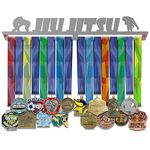 VICTORY HANGERS Achievements Medal Hanger Display Rack - Fencing, Volleyball, Basketball, Swimming - 17.72 inches (Jiu Jitsu)