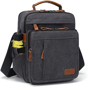 ESTARER Mens Messenger 13.3 inch Laptop Bag, Water-resistant Canvas Computer Briefcase Satchel Work Shoulder Bag Purse