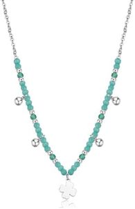 S'Agapõ Collana Donna In Acciaio Con Simbolo Quadrifoglio | Collezione Glint - SGI03