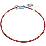 Peakworks OSHA Compliant, Fall Protection 6 ft. Cable Anchor Sling with 2 Eye Rings, PVC Coated Galvanized Cable, 1/4" Thick, Red, V8208006