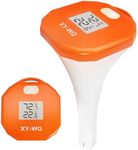 XY-WQ Digital Pool Thermometer with Safety Rope, Floating Water Thermometer with Large LCD Display, Easy-to-Read Big Numbers, IPX8 Waterproof for Swimming Pools, Spas, Hot Tubs & Aquariums