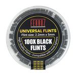 Ferroz Lighter Flints - Universal Lighter Flint (Black, 100)