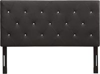 AC Pacific AC-BED16 Modern Upholstered Diamond Tufted Headboard, Full, Black