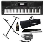 Yamaha PSR-E473 Digital Touch Sensitive Portable 61-Keys Keyboard With Stand, Gig Bag, Dust Cover, & Power Adapter.