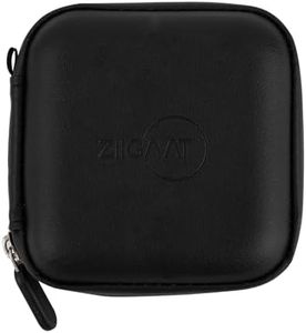 Linsoul ZiiGaat Square Earbud Case, Portable Wired Earphone Carrying Case, Waterproof Leather Storage Bag for IEMs, Headphones, Eartips and Cables (Black, ZiiGaat)