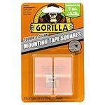 Gorilla Tough & Clear Double Sided Tape Squares, 24 1" Pre-Cut Mounting Squares, Clear, (Pack of 1)
