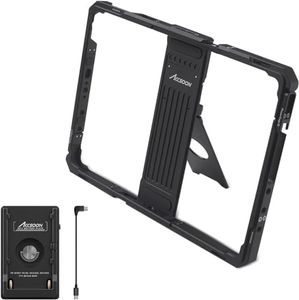 Accsoon iPad Power Cage PRO II with Damping Stand/Battery Holder to Connect Your Camera to 12.9" iPad Pro (3/4/5/6) as a Pro Monitor