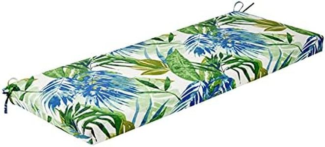 Pillow Perfect Outdoor/Indoor Soleil Bench Cushion, Blue/Green