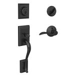 Schlage Lock Company Addison Single Cylinder Handleset and Left Hand Accent Lever, Matte Black (F60 ADD 622 Acc LH)