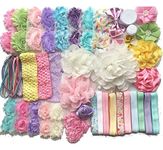 Bowtique Emilee Baby Shower Headband Kit Makes Over 30 Headbands, Baby Shower Headband Station, DIY Baby Headband Kit - Springtime Pastels