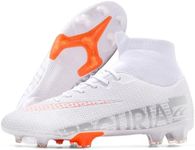 Football Cleats Men Women, Non-Slip High Top Soccer Shoes Lightweight Shock Resistant Training Boots Sneaker Breathable Professional Turf Shoes Sport Athletic Ground Football Boots Soccer Cleats