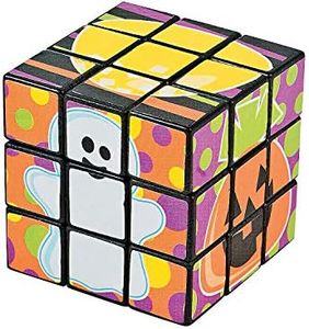Fun Express - Mini Halloween Magic Cubes for - Toys - Games - Puzzle Games & Mind Teasers - Halloween - 12 Pieces