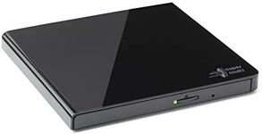 Hitachi-LG GP57 External DVD Drive, Slim Portable DVD Player/Writer for Laptop/Desktop PC, USB 2.0, Windows and Mac OS Compatible, 8x Read/Write Speed - Black