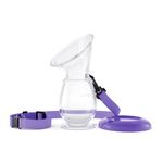 Lansinoh Silicone Breast Pump for Breastfeeding with Suction Base, 4 Ounces, Portable and Lightweight, Includes Neck Strap and Protective Lid, 1 Count