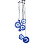 YU FENG Blue Evil Eye Wind Chimes Outdoor Hanging Garden Tree Ornament Memorial Sympathy Wind chime Gifts