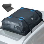 P.I. AUTO Store ROOFMASTER Rooftop Cargo Carrier for All Cars & Automobiles with or Without Roof Rack. Unique Waterproof Design - 16 Cu ft Roof Bag. Includes Roof Top Mat