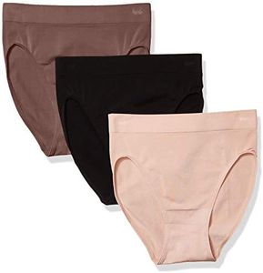 Wacoal Womens 870275 B Smooth Hi Cut Brief Panty 3 Pack Briefs - Multi - Small