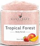 Handcraft Tropical Forest Body Scrub for Skin Care and Face Care 10 oz – Exfoliating Body Scrub, Face Scrub and Foot Scrub for Men and Women – Moisturizing Salt Scrub for Age Spots and Smoother Skin