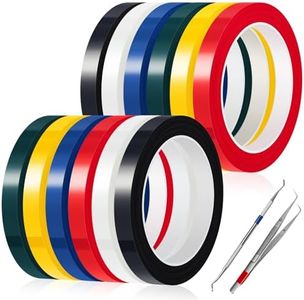 Frienda 12 Rolls 1/2 Inches Colorful Autoclave Tapes, 216 Feet Length Each Tape, Dental Marking Tape, Instruments Identification Tape Autoclavable 270 Fahrenheit Degree, 6 Color