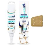 PentaUSA Grout - Tile Grout Filler Tube, Fast Drying Grout Repair Kit, Restore and Renew Grout Lines in Bathroom and Kitchen - Grout Float Included (250gr - Beige)