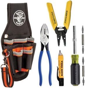 Klein Tools 80152 Electrician's Tool Set with Pliers, Magnetic Screwdriver, NCVT, Wire Stripper and Tradesman Pro Tool Pouch, 5-Piece